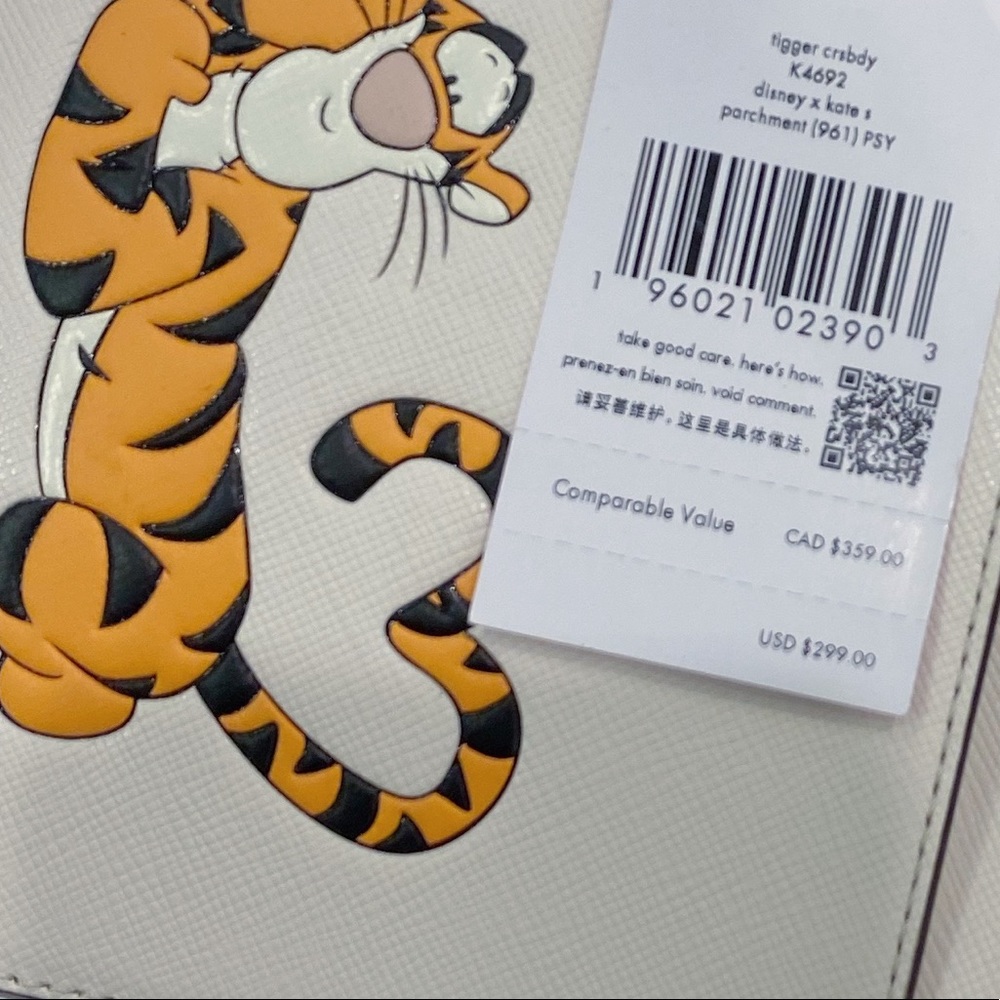 ♠️Kate Spade X Disney Tigger Vanity Daisy Crossbody Bag Parchment NWT - Picture 10 of 12